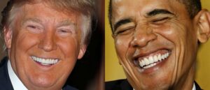 Donald Trump Zähne gegen Obama Zähne